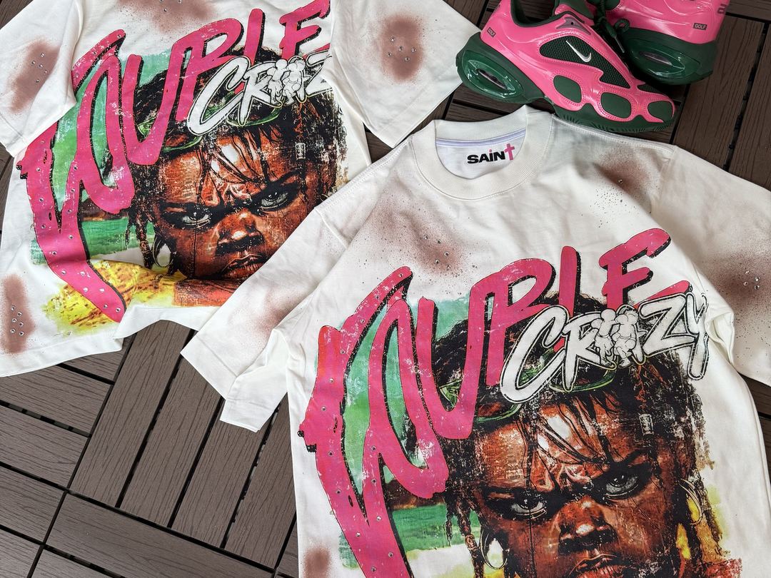 Combo Nuble Crazy: Camiseta retrato + Nike rosa y verde